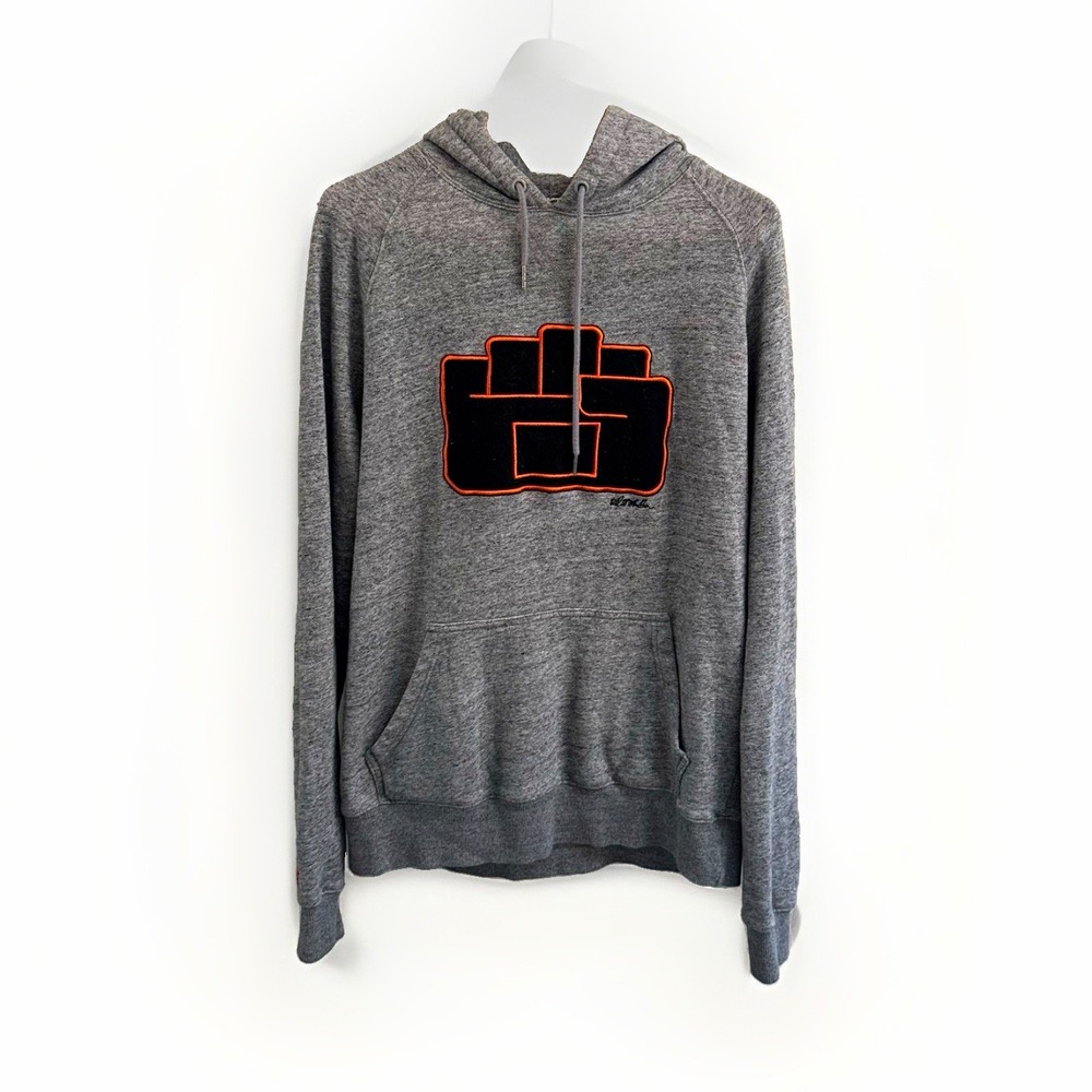 Bill McMullen and K1X Men's L Gray Fleece Pullover Hoodie Nation of Hoop BMM
